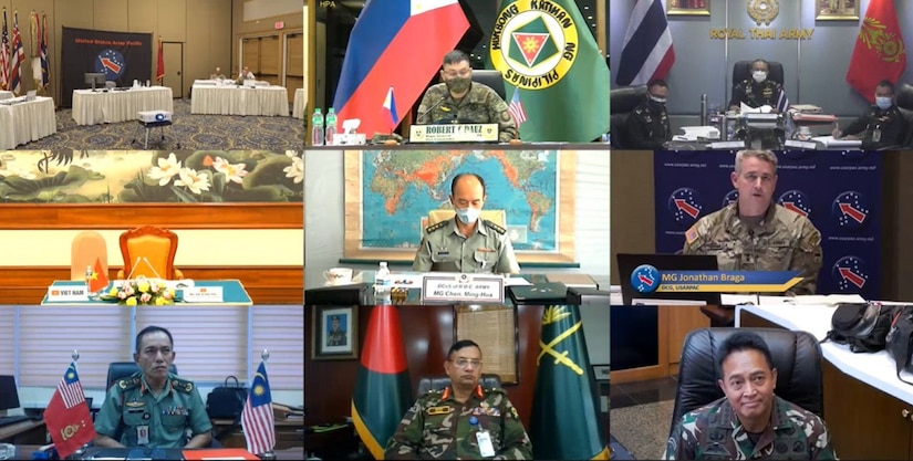 The virtual Indo-Pacific Landpower Conference May 18, 2021.