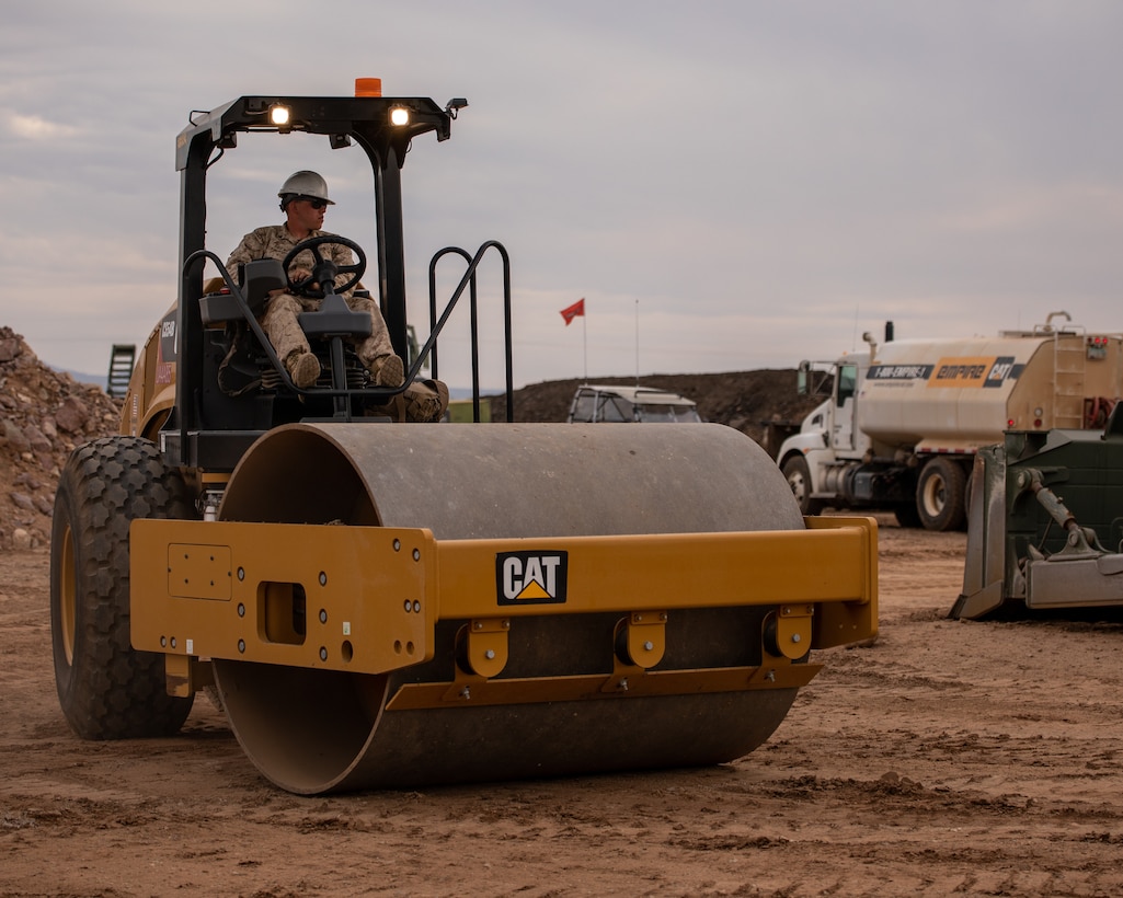 Marines with Bulk Fuel Company A, 6th Engineer Support Battalion, 4th Marine Logistics Group, establish a Logistics Support Area at Tucson, Ariz., May 26, 2021. Logistics Support Areas are set up to conduct horizontal construction operations, which increase and sharpen the unit’s capabilities while supporting the Pima County Department of Transportation through the Innovative Readiness Training program.