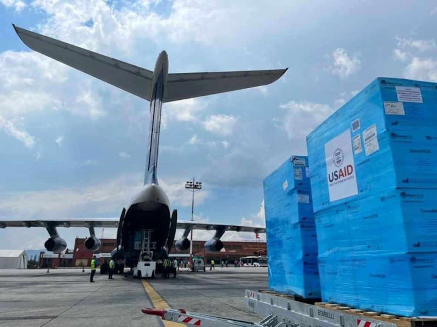 DLA provides critical supplies to USAID for Nepal pandemic response