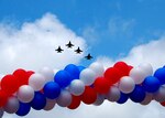 Four F-16s from the 140th Wing, Colorado Air National Guard, fly over Longmont, Colorado on the 4th of July in celebration of our nation's 234th birthday.