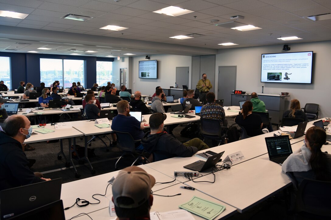 A class of 41 park rangers with the U.S. Army Corps of Engineers attend the first in-person training offered at the new USACE Learning Center. The center, which opened its doors for mission-critical courses in May, is located in Building 100 Secured Gateway.