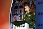 Army Gen. Daniel Hokanson, chief, National Guard Bureau, addresses attendees at the TAPS 27th Annual National Military Survivor Seminar and Good Grief Camp, Arlington, Virginia, May 28, 2021.