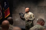 Senior Enlisted Advisor Tony Whitehead, senior enlisted advisor to the chief of the National Guard Bureau, speaks to command senior enlisted leaders (CSELs) from across the 50 states, three territories and District of Columbia during his CSEL forum at Camp Shelby Joint Forces Training Center, Mississippi, Oct. 28, 2021. During the three-day event, the senior leaders networked, shared best practices and discussed the future of the National Guard’s enlisted force.