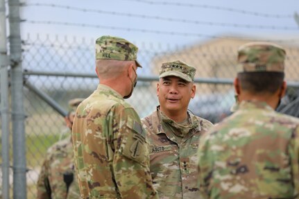 11th ECAB Soldiers meet First Army commanding general