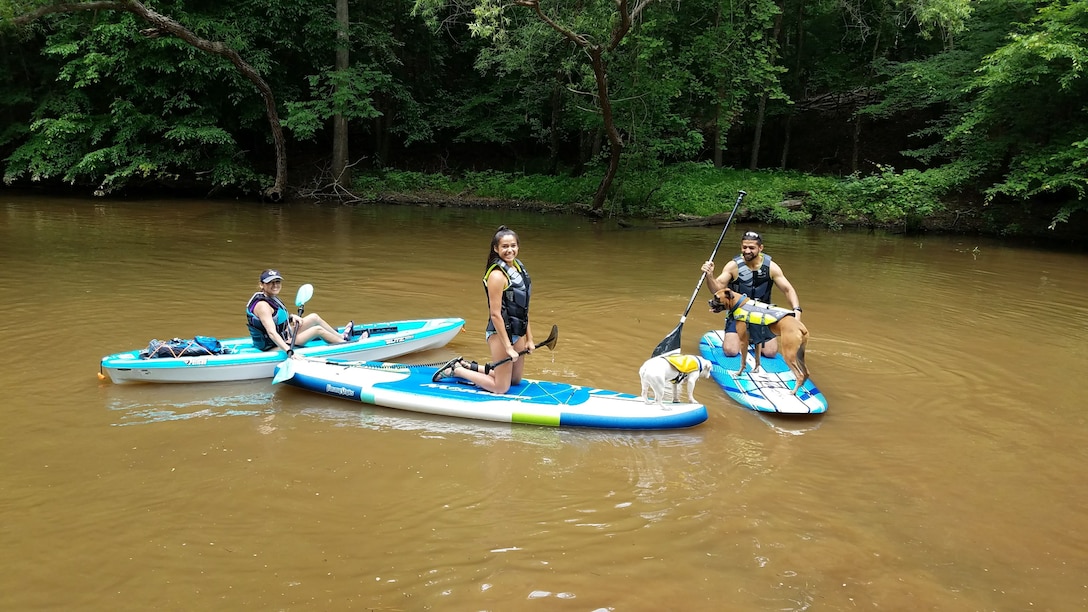 A Family enjoys the day paddling at a USACE Recreational Facility - Photo by Brian Holtzinger