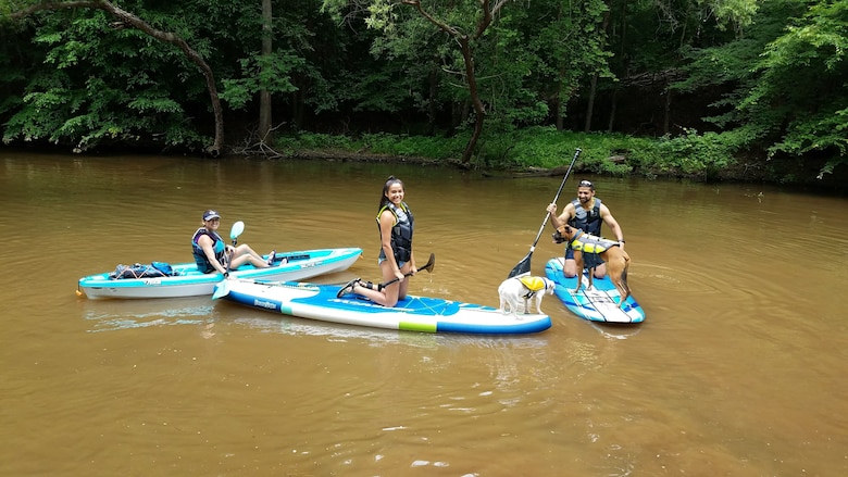 A Family enjoys the day paddling at a USACE Recreational Facility - Photo by Brian Holtzinger