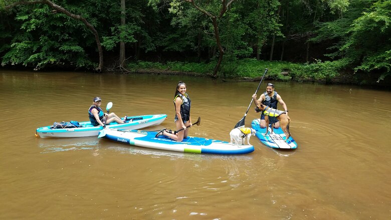 A Family enjoys the day paddling at a USACE Recreational Facility - Photo by Brian Holtzinger