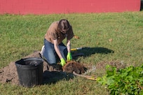 Norfolk Naval Shipyard’s (NNSY) Natural Resources Program office and NNSY volunteers participated in the National Environmental Education Foundation’s (NEEF) National Public Lands Day (NPLD) by planting native trees at the Craddock Little League Fields. These efforts were to enhance broader Environmental Stewardship, improve air quality, reduce and store excess carbon, stabilize soils, provide shade, and increase native biodiversity. Established in 1994 and held annually, NPLD is the nation's largest single-day volunteer event for public lands.