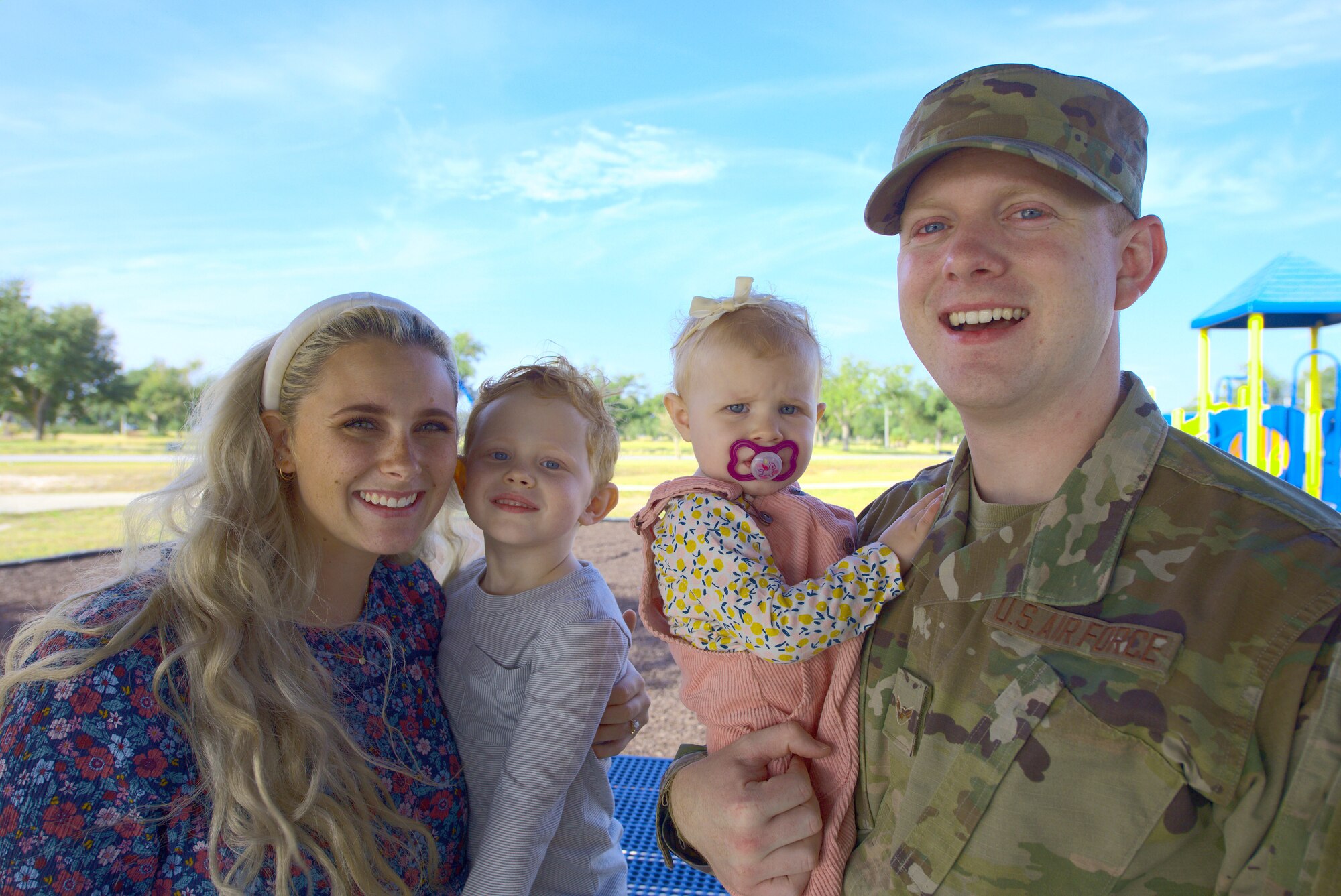 Airman and his family