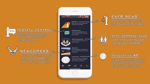 The new base app is here!  The 412th Test Wing Public Affairs Office announced the new Edwards Air Force Base app launch on Oct. 15. Personnel are invited to install the app from the App Store or Google Play. (Air Force graphic by Katherine Franco)