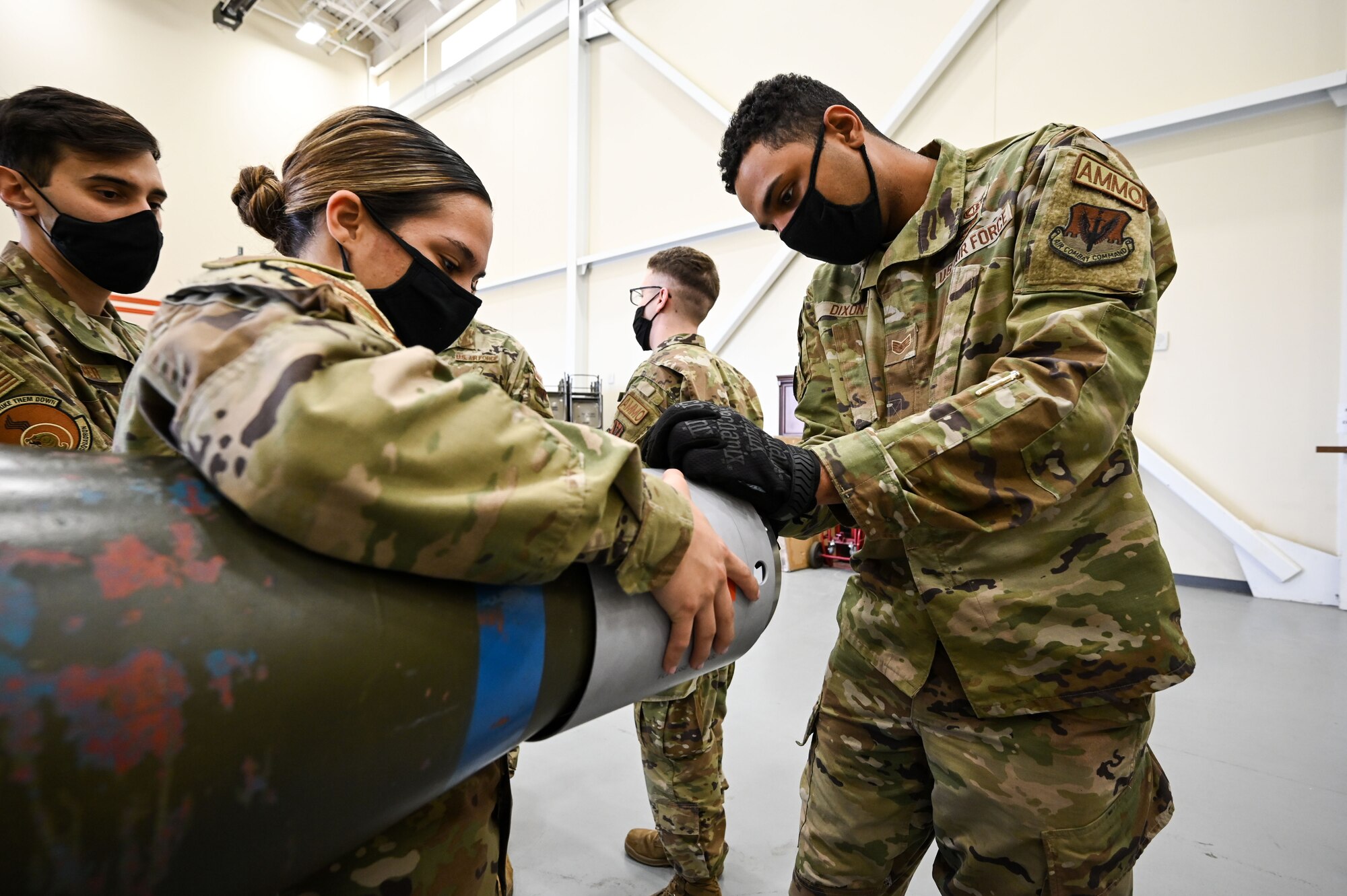 A photo of Airmen in a munitions training course.