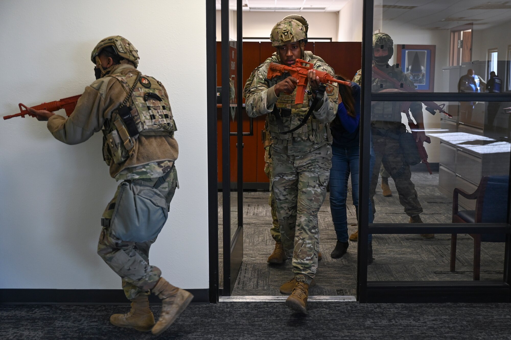 KAFB Security Forces participate in an active shooter exercise.