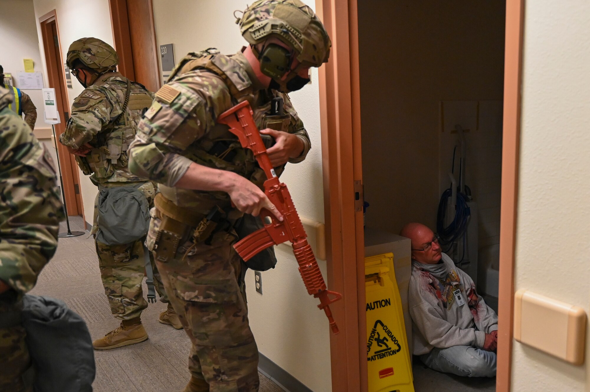 KAFB Security Forces participate in an active shooter exercise.