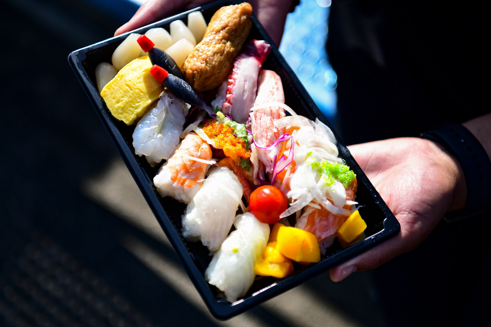 Sushi on display