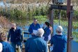 Mr. Lee dePersia, Environmental Engineer with the 111th Attack Wing’s Civil Engineering Squadron here talks with members of the Willow Grove Air Base Restoration Advisory Board during a tour to review progress in improving the quality of base drinking water and groundwater/storm water run-off on Biddle Air National Guard Base in Horsham, Pennsylvania, Oct. 28, 2021.