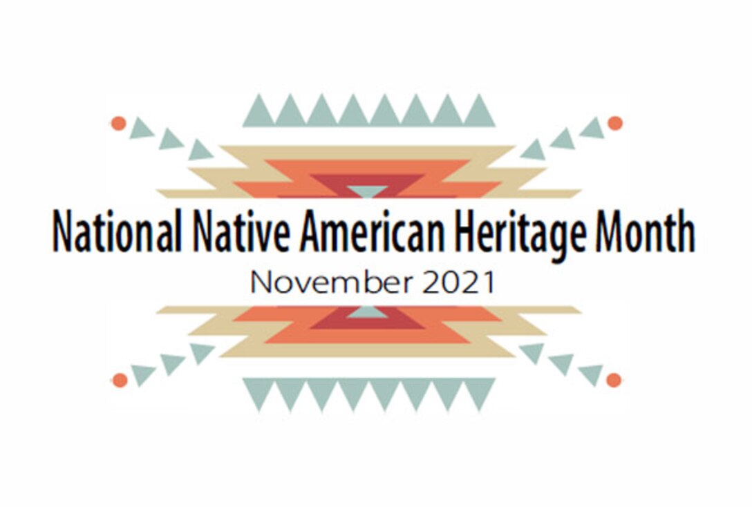 graphic design reading National Native American Heritage Month November 2021