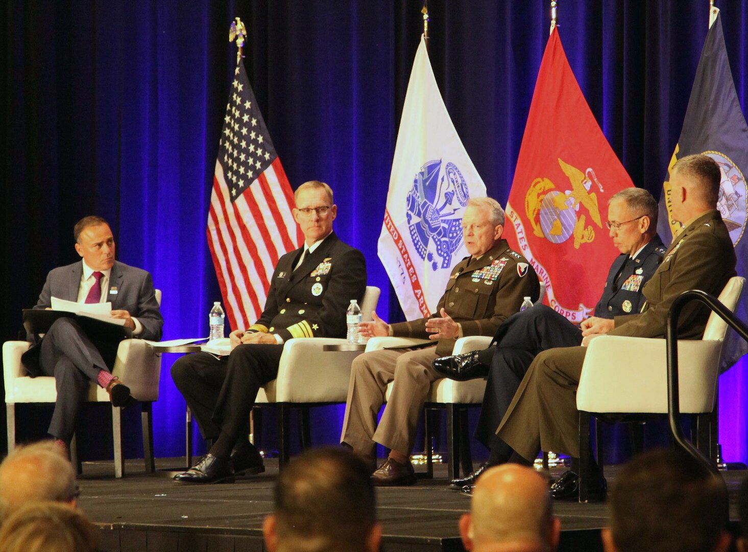 Lt. Gen. Douglas Gabram, commanding general of U.S. Army Installation Management Command, speaks during the Installation Innovation Forum