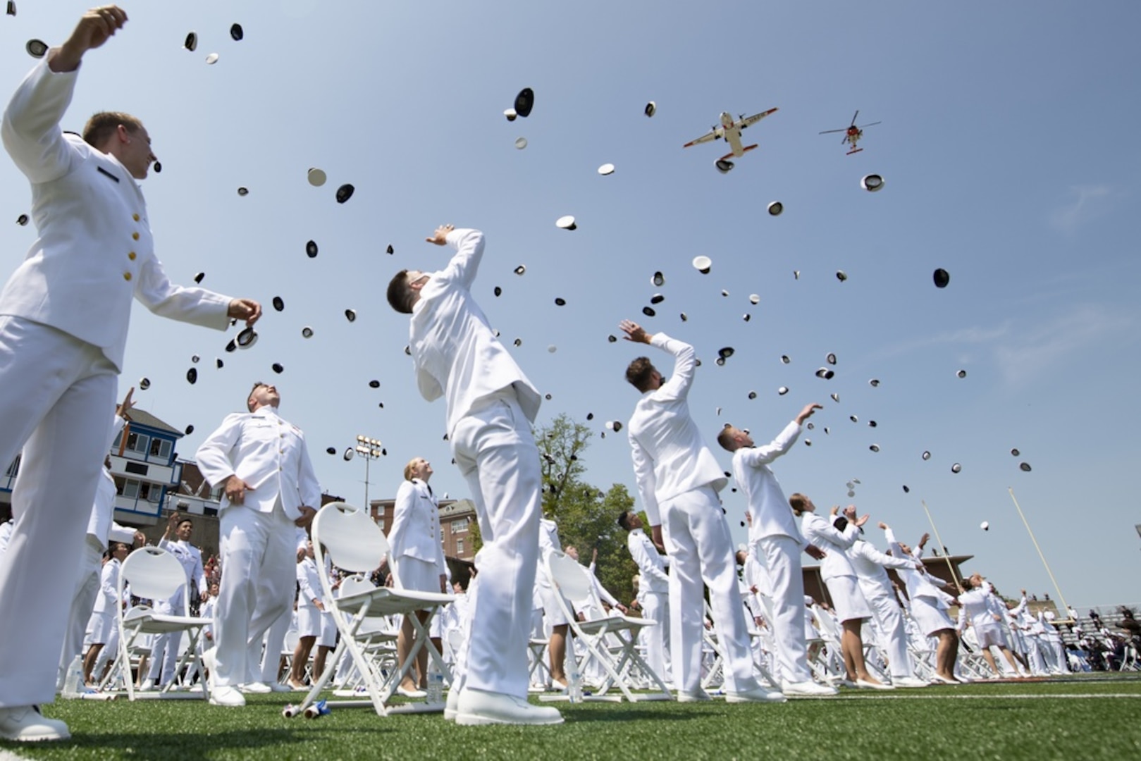 President Joseph R. Biden Jr. delivered the keynote address at the Coast Guard Academy during the 140th Commencement Exercises May 19, 2021. The Coast Guard Academy graduated 240 new officers along with seven international students. (U.S. Coast Guard photo by Petty Officer 3rd Class Matthew Thieme)