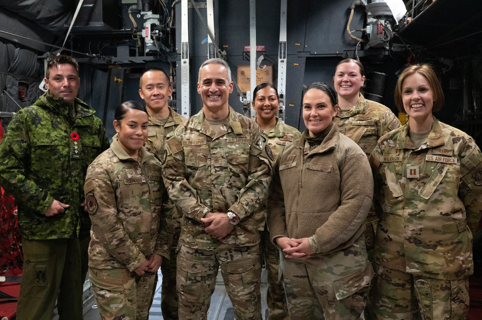 U.S. Air Force Airmen pose for group photo