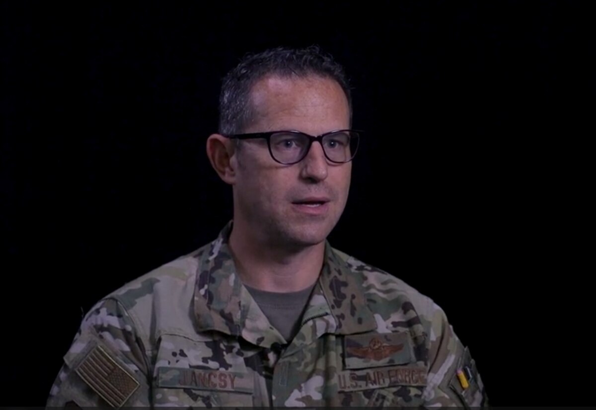 Air Force Lt. Col. Paul Jancsy, an air liaison officer with the National Guard Bureau, was stricken with the coronavirus in March 2020 in Saratoga Springs, New York, fell into a coma and was taken off life support. He recovered and now recommends the COVID-19 vaccine.