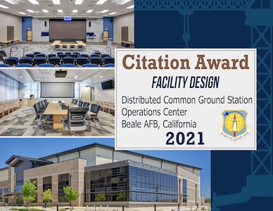 Graphic of Beale's Air Force Design Award winning building