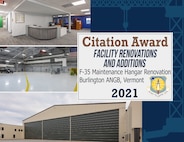 Graphic for Burlington ANGB's win in the 2021 Air Force Design Awards