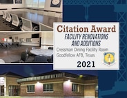 Graphic for Goodfellow AFB's win in the 2021 Air Force Design Awards.