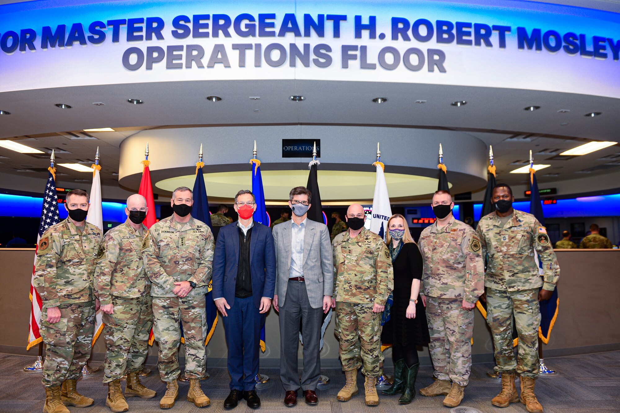 Leaders brief U.S. Department of Defense Under Secretary of Defense for Policy.