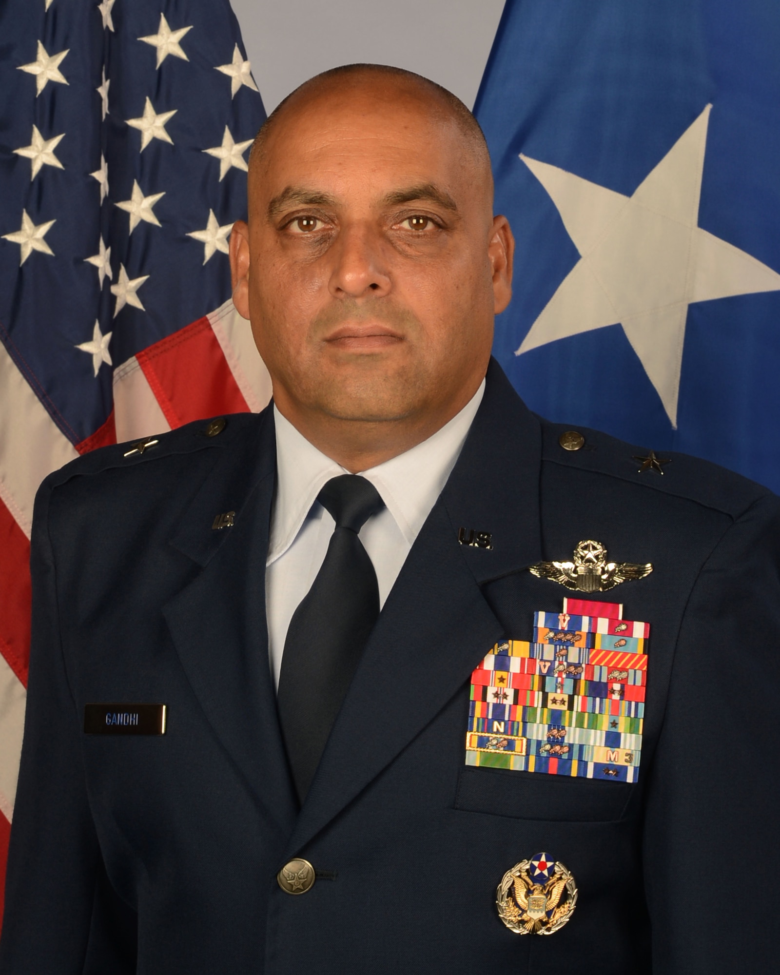 U.S. Air Force Brig. Gen. Akshai Gandhi, Assistant Adjutant General, Air for the South Carolina Air National Guard at McEntire Joint National Guard Base, South Carolina, Sept. 22, 2021. (U.S. Air National Guard photo by Senior Master Sgt. Edward Snyder, 169th Fighter Wing Public Affairs)