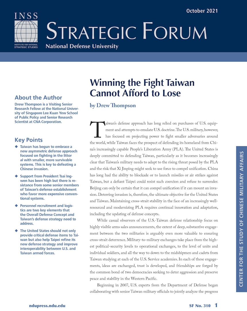 Winning the Fight Taiwan Cannot Afford to Lose