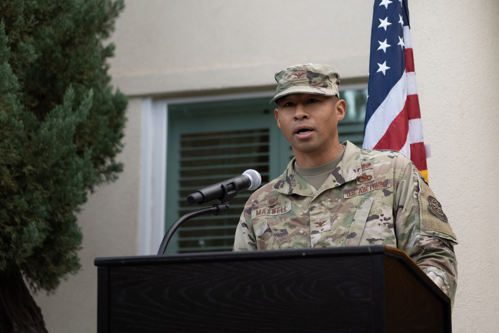 commander giving speech