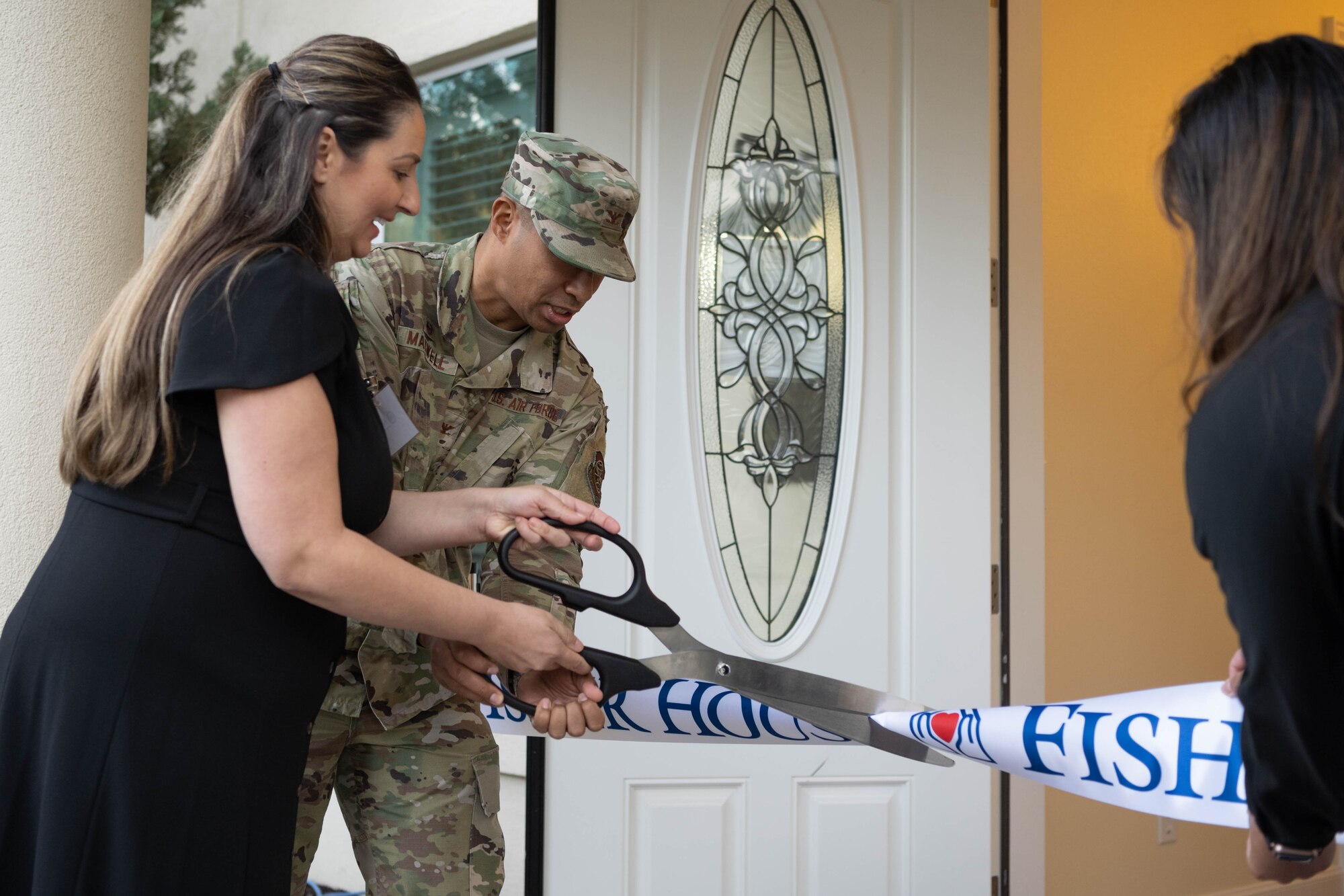 ribbon cutting at Fisher House