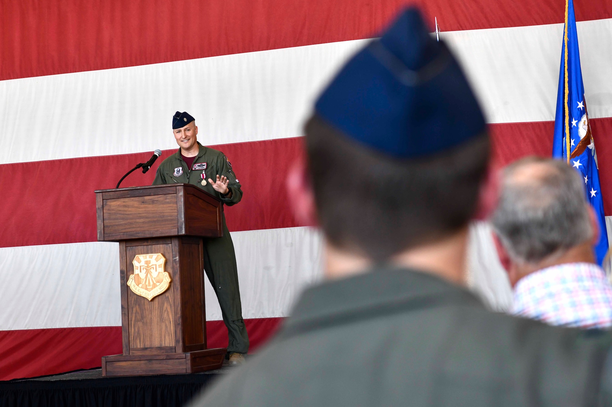 The 52nd Fighter Squadron celebrated a major milestone by holding their first ever F-35 change of command ceremony since being reactivated earlier this year at Luke Air Force Base, Arizona, October 29, 2021.