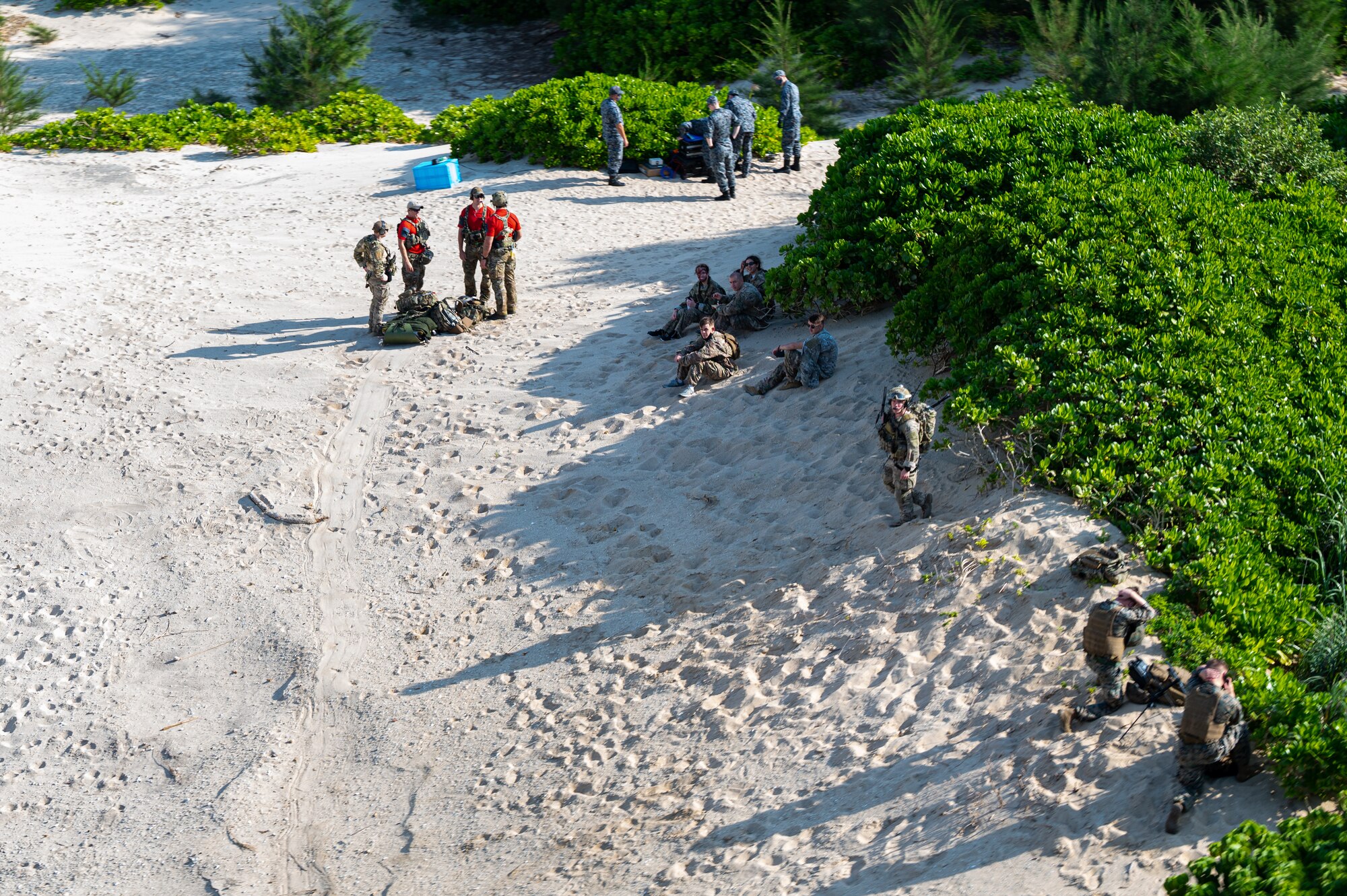 Airmen, Marines and Japan Air Self-Defense Force personnel prepare for RIDEX.