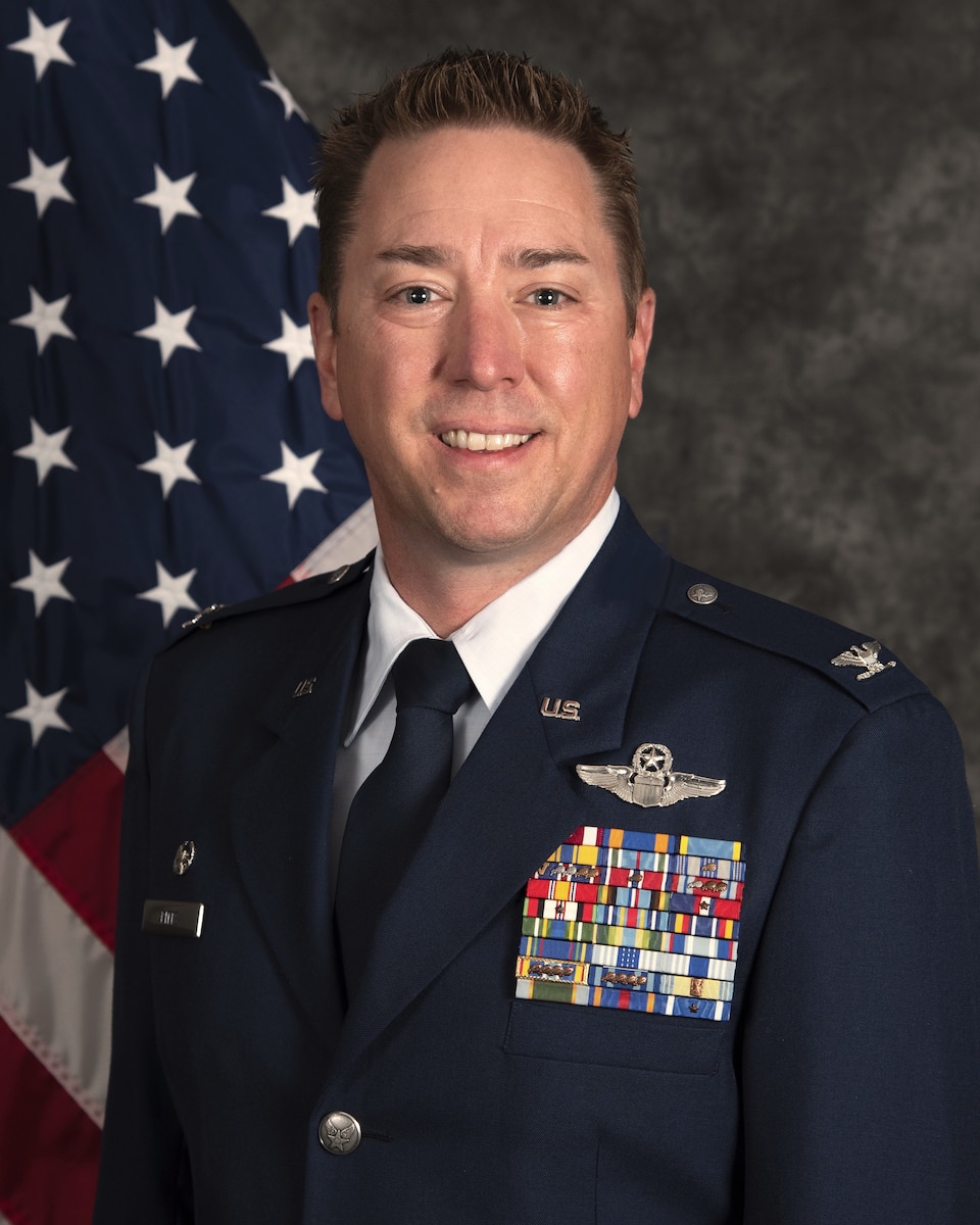 44th Fighter Group Commander Col. Curtis L. Pitts official photo.