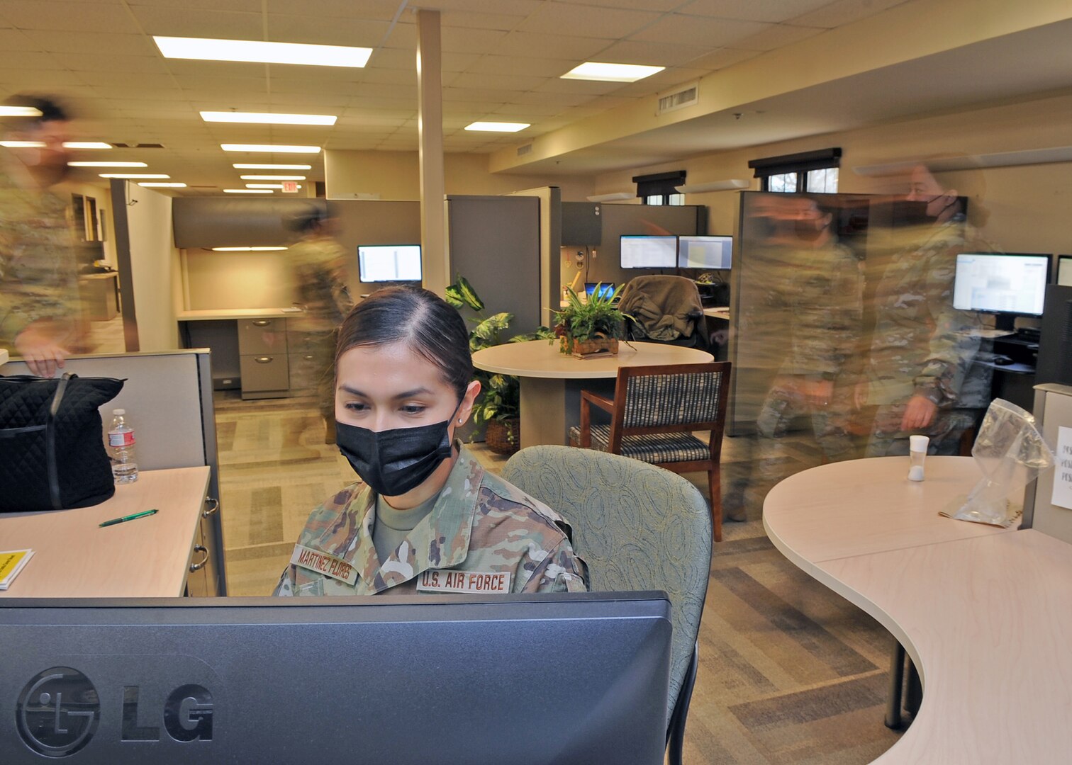 Traditional Reservist at computer.