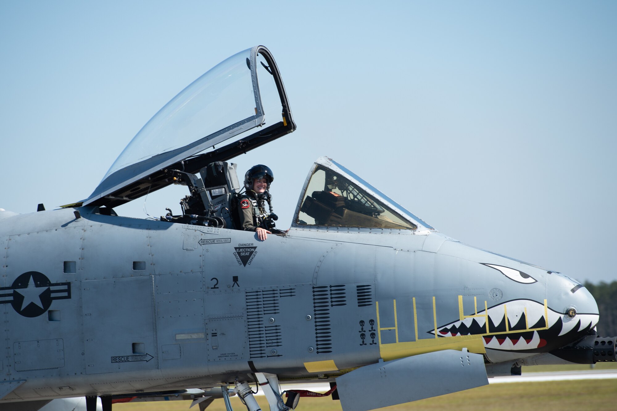 A photo of an Airman in aircraft.