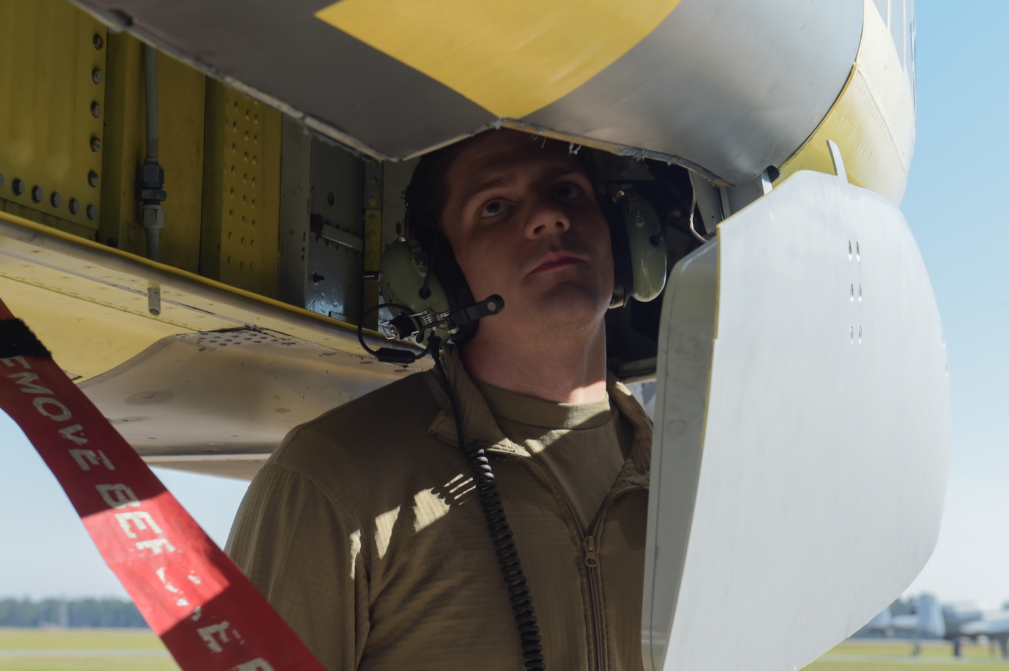 A photo of an Airman working.