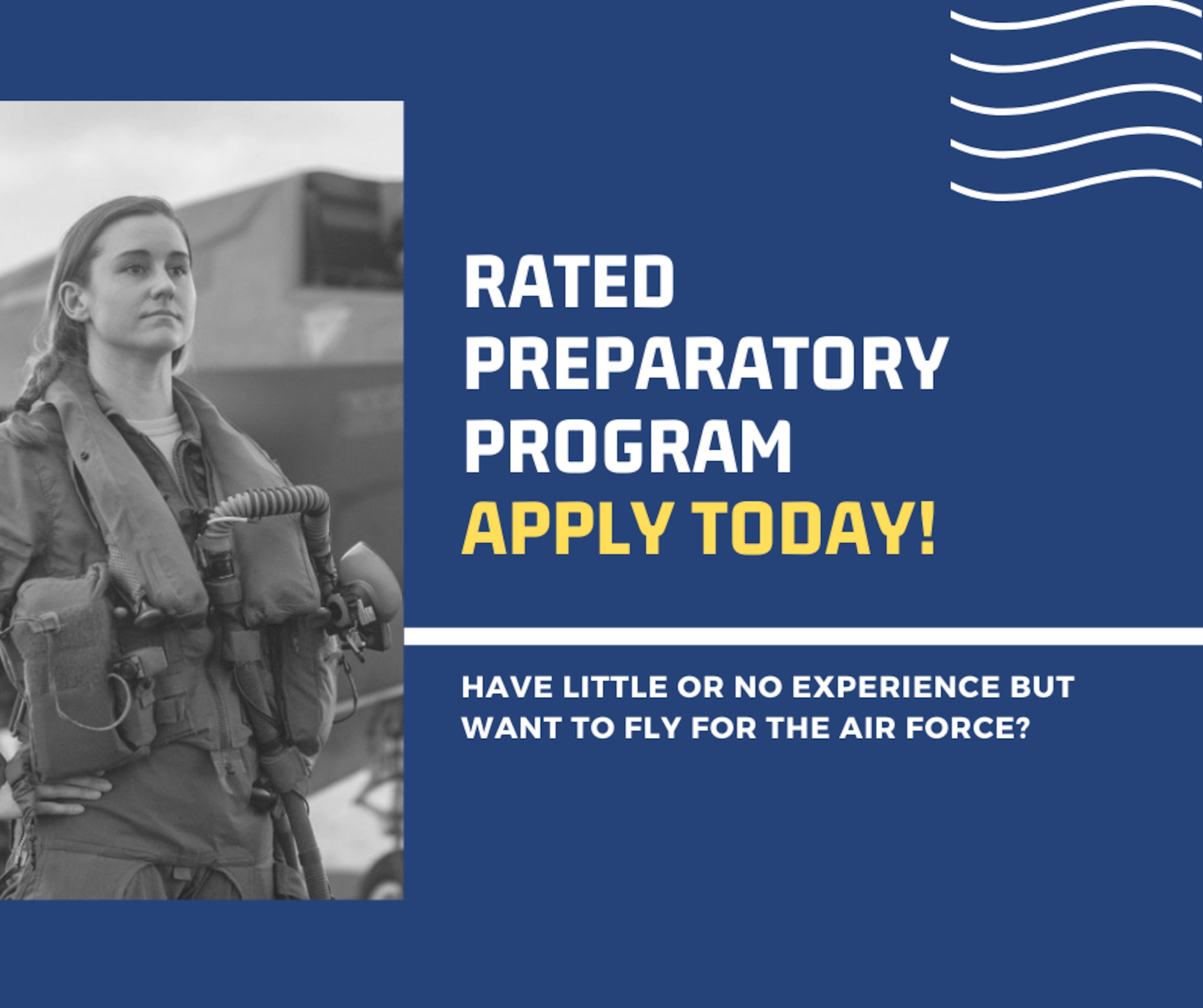 The Air Force Rated Preparatory Program provides qualified Airmen interested in cross-training to an Air Force rated career field the opportunity to gain and strengthen basic aviation skills. 
Program participants receive self-paced ground training, approximately eight flight hours in a Civil Air Patrol Cessna 182 Skylane, and additional training in FAA-certified simulators—helping them become more competitive for rated selection boards.