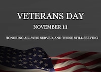 Graphic flag with text, Veterans Day