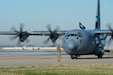 One of two new C-130J Super Hercules aircraft arrives at the Kentucky Air National Guard Base in Louisville, Ky., Nov. 6, 2021, ushering in a new era of aviation for the 123rd Airlift Wing. The state-of-the-art transports are among eight the wing will receive over the next 11 months to replace eight aging C-130 H-model aircraft, which entered service in 1992 and have seen duty all over the world. (U.S. Air National Guard photo by Staff Sgt. Clayton Wear)