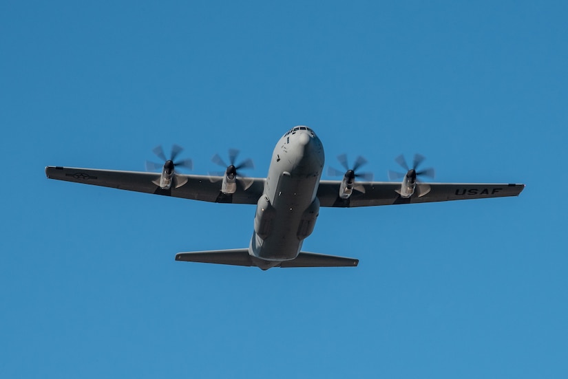 One of two new C-130J Super Hercules aircraft arrives at the Kentucky Air National Guard Base in Louisville, Ky., Nov. 6, 2021, ushering in a new era of aviation for the 123rd Airlift Wing. The state-of-the-art transports are among eight the wing will receive over the next 11 months to replace eight aging C-130 H-model aircraft, which entered service in 1992 and have seen duty all over the world. (U.S. Air National Guard photo by Dale Greer)