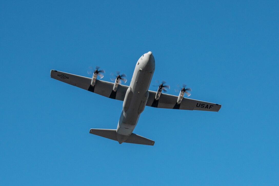 One of two new C-130J Super Hercules aircraft arrives at the Kentucky Air National Guard Base in Louisville, Ky., Nov. 6, 2021, ushering in a new era of aviation for the 123rd Airlift Wing. The state-of-the-art transports are among eight the wing will receive over the next 11 months to replace eight aging C-130 H-model aircraft, which entered service in 1992 and have seen duty all over the world. (U.S. Air National Guard photo by Dale Greer)