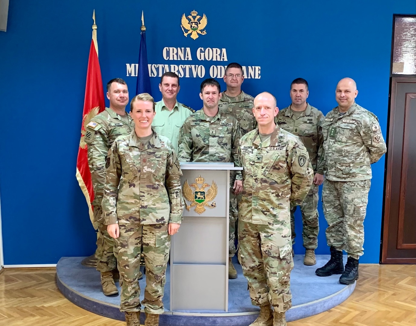 Maine Air National Guard Maj. Carolyn Richley, bilateral affairs officer, in Montenegro. Maine and Montenegro have been partners for 15 years under the Department of Defense State Partnership Program, building a cooperative mutually beneficial relationship.