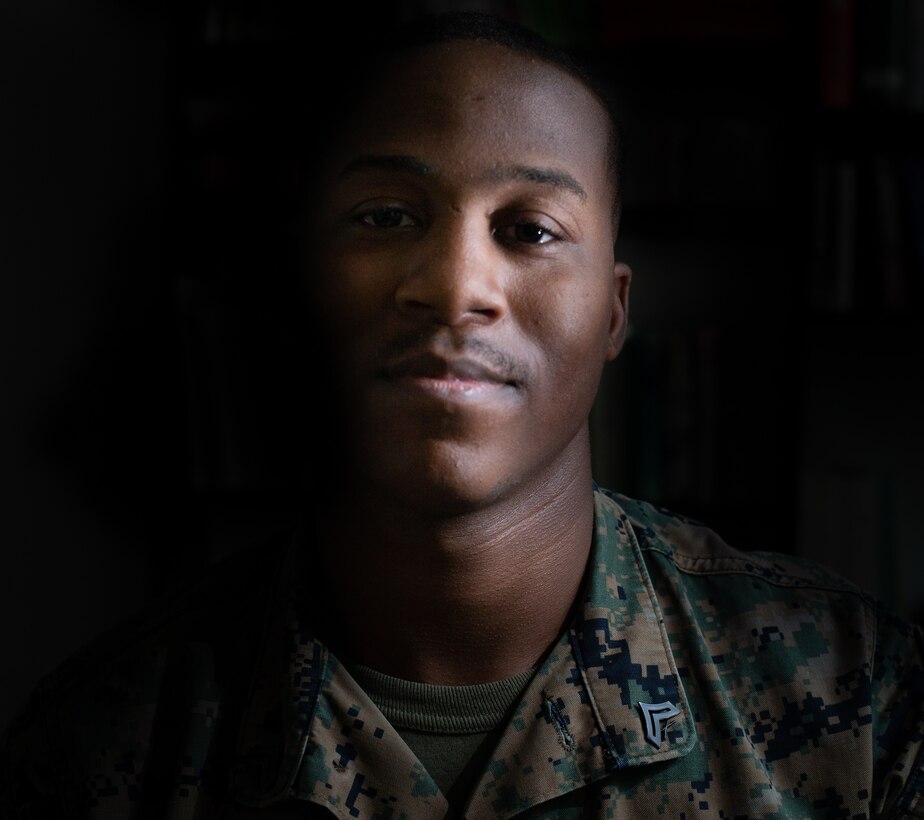 U.S. Marine Corps Cpl. Immanuel Benton, a previous collegiate wrestler at Life University, continues his wrestling career as the head coach for the Thomas Hayward Academy wrestling team, Ridgeland, South Carolina, Nov. 3, 2021. Benton currently serves an operation clerk and supply chief for prior service recruiting at 6th Marine Corps District. (U.S. Marine Corps photo by Sgt. Erin R. Morejon)