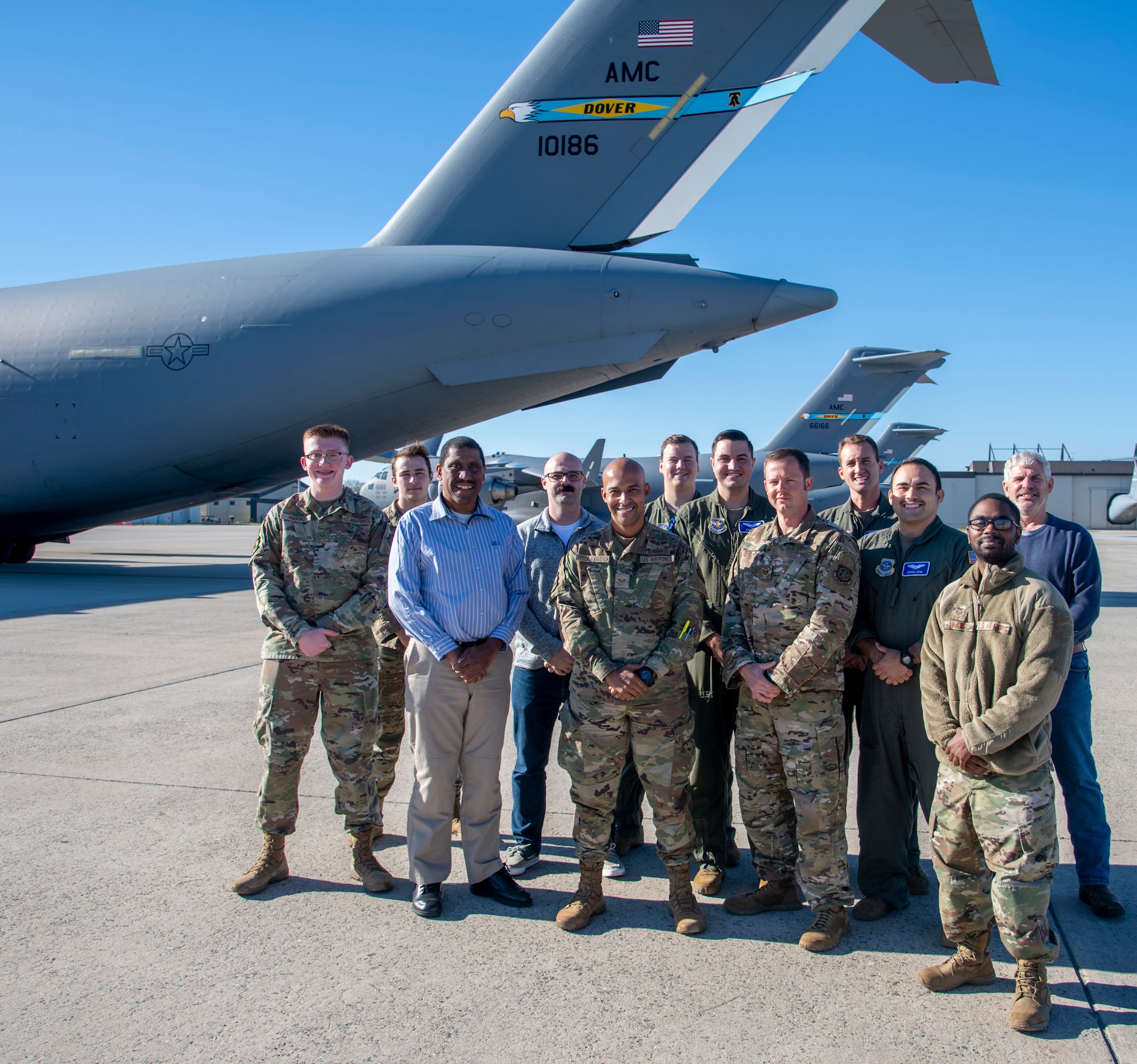 Airmen from the 436th Operations Support Squadron wing tactics team, pose for a photo Nov. 8, 2021, at Dover Air Force Base, Delaware. The wing tactics office builds and provides aircrew with products needed to know when, where and how to fly when downrange. Their efforts assisted in the early success of Operation Allies Refuge, evacuating more than 124,000 people from Afghanistan. (U.S. Air Force photo by Tech. Sgt. Nicole Leidholm)