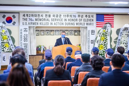 USAG Daegu honors World War II airmen killed in action during Namhae Memorial Ceremony