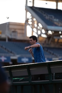 Service members from across the National Capital Region gather at Nationals Park for a group workout, Nov. 1, 2021.