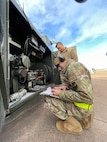 U.S. Air Force Airman 1st Class Taylor Williford, right, 100th Logistics Readiness Squadron fuels journeyman, accounts for diesel fuel while Senior Airman Arnuphap Parakawongnaayutdhaya, 100th LRS fuels journeyman, verifies his work during exercise Castle Forge at Royal Air Force Fairford, England, Nov. 3, 2021. Exercising elements of Agile Combat Employment enables U.S. forces in Europe to operate from locations with varying levels of capacity and support, ensuring Airmen and aircrews are postured to deliver lethal combat power across the spectrum of military operations. In addition to F-15 Eagle aircraft operations in the Black Sea Region, Castle Forge encompasses the USAFE-wide ACE capstone event. Castle Forge’s components will better enable forces to quickly disperse and continue to deliver air power from locations with varying levels of capacity and support, ensuring Airmen are always ready to respond to potential threats. (U.S. Air Force photo by Senior Airman Joseph Barron)