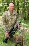West Virginia Army National Guard 1st Sgt. Scott J. Tolley poses for a photo following his completion of the President’s Rifle Match at Camp Perry, Ohio. Tolley placed 22rd out of 836 competitors earning a President's 100 Tab as a part of the event. (Courtesy Photo)